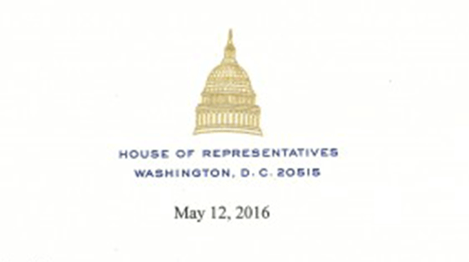 House Of Representatives Letterhead