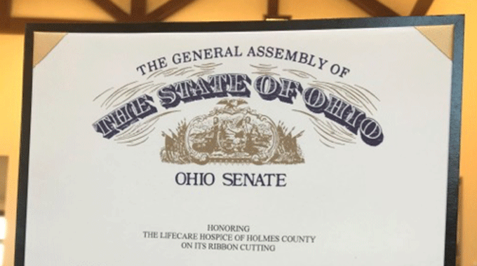 Ohio State Senate Honors Ohio’s Hospice LifeCare